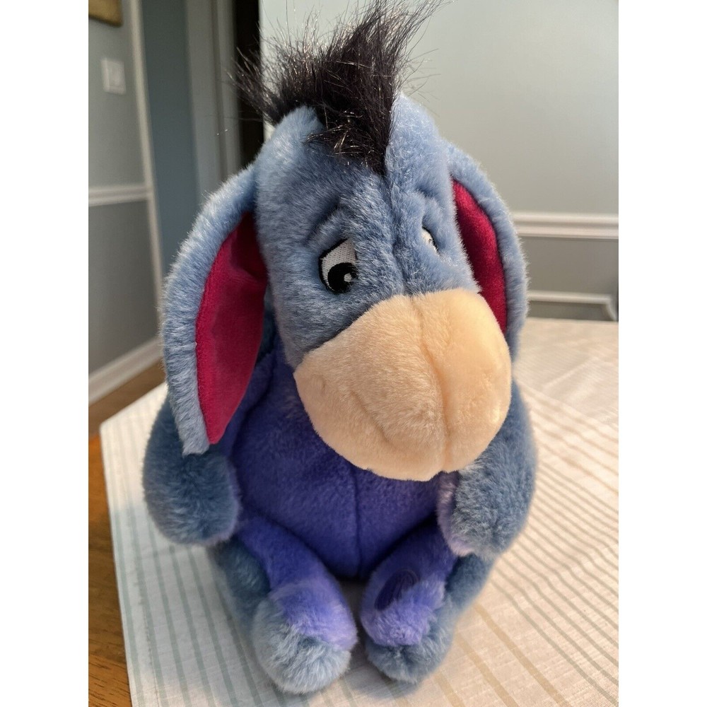 Disney Store Exclusive Original 11” Eyeore Plush Toy with Detachable Tail